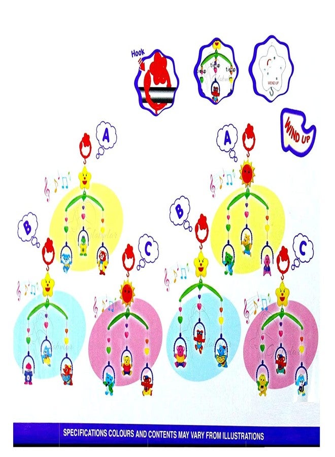 Globular Hanging Hormonius Key Operating Music Toys for Babies 0-6 Months Rotatable Born Baby Cradle Toddlers Toys - Image 2